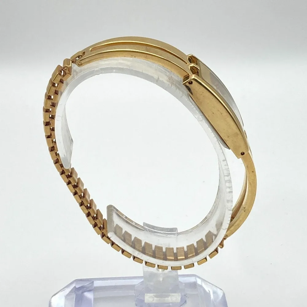 Vintage Alto Womens Watch Gold Tone 19mm Stretch Band Tank New Battery SMALL 6